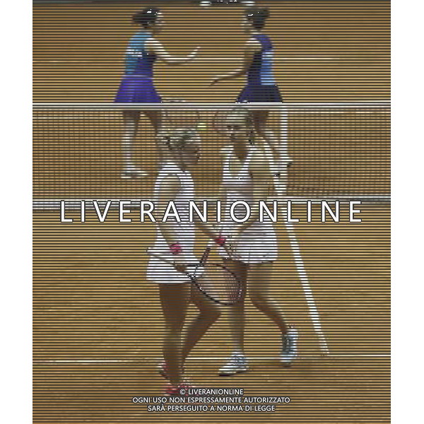 Fed Cup 2017 by BNP Paribas World Group II Italia - Slovacchia Giorno 2 Jasmine Paolini Martina Trevisan vs Daniela Hatuchkova Rebecca Sramkova 12/02/2017 nella foto: JASMINE PAOLINI MARTINA TREVISAN DANIELA HANTUCHOVA REBECCA SRAMKOVA Â©Claudio Zamagni/Agenzia Aldo Liverani JASMINE PAOLINI MARTINA TREVISAN DANIELA HANTUCHOVA REBECCA SRAMKOVA during double match Jasmine Paolini Martina Trevisam against Daniela Hantuchkova Rebecca Sramkova International Tennis FED CUP by BNP Paribas World Group II between ITALY and SLOVAKIA at PalaGalassi ForlÃ¬ on February 12th 2017 Italy. Photo credit by CLAUDIO ZAMAGNI/ALDO LIVERANI PHOTO AGENCY / AGENZIA ALDO LIVERANI SAS