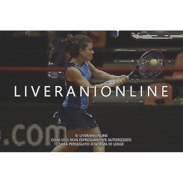 Fed Cup 2017 by BNP Paribas World Group II Italia - Slovacchia Giorno 2 Jasmine Paolini Martina Trevisan vs Daniela Hatuchkova Rebecca Sramkova 12/02/2017 nella foto: JASMINE PAOLINI Â©Claudio Zamagni/Agenzia Aldo Liverani JASMINE PAOLINI during double match Jasmine Paolini Martina Trevisam against Daniela Hantuchkova Rebecca Sramkova International Tennis FED CUP by BNP Paribas World Group II between ITALY and SLOVAKIA at PalaGalassi ForlÃ¬ on February 12th 2017 Italy. Photo credit by CLAUDIO ZAMAGNI/ALDO LIVERANI PHOTO AGENCY / AGENZIA ALDO LIVERANI SAS