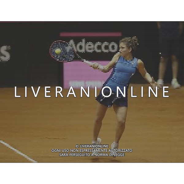 Fed Cup 2017 by BNP Paribas World Group II Italia - Slovacchia Giorno 2 Jasmine Paolini Martina Trevisan vs Daniela Hatuchkova Rebecca Sramkova 12/02/2017 nella foto: JASMINE PAOLINI Â©Claudio Zamagni/Agenzia Aldo Liverani JASMINE PAOLINI during double match Jasmine Paolini Martina Trevisam against Daniela Hantuchkova Rebecca Sramkova International Tennis FED CUP by BNP Paribas World Group II between ITALY and SLOVAKIA at PalaGalassi ForlÃ¬ on February 12th 2017 Italy. Photo credit by CLAUDIO ZAMAGNI/ALDO LIVERANI PHOTO AGENCY / AGENZIA ALDO LIVERANI SAS