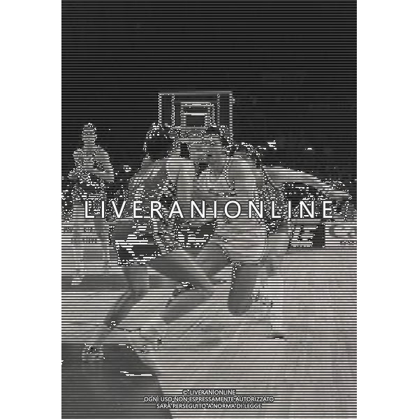 24 MARZO 1983 al Palazzo degli Sport di Grenoble FINALE DI COPPA DEI CAMPIONI BILLY MILANO FORD CANTU NELLA FOTO ANTONELLO RIVA AG ALDO LIVERANI SAS