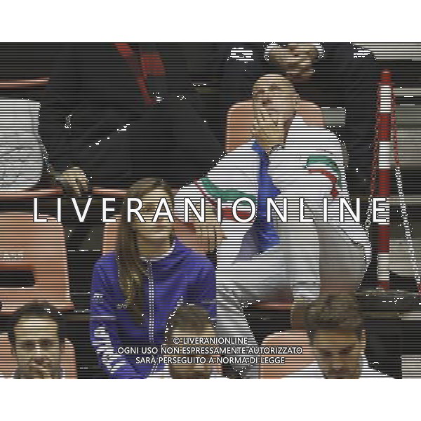 Fed Cup 2017 by BNP Paribas World Group II Italia - Slovacchia Giorno 2 Sara Errani vs Daniela Hantuchova 12/02/2017 nella foto: CORRADO BARAZZUTI Â©Claudio Zamagni/Agenzia Aldo Liverani MISTER CORRADO BARAZZUTI during single match Sara Errani against Daniela Hantuchova International Tennis FED CUP by BNP Paribas World Group II between ITALY and SLOVAKIA at PalaGalassi ForlÃ¬ on February 12th 2017 Italy. Photo credit by CLAUDIO ZAMAGNI/ALDO LIVERANI PHOTO AGENCY