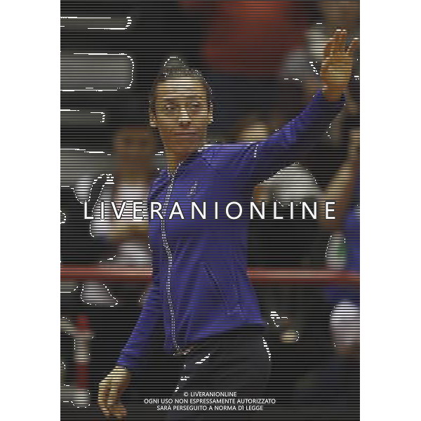 Fed Cup 2017 by BNP Paribas World Group II Italia - Slovacchia Giorno 2 Sara Errani vs Daniela Hantuchova 12/02/2017 nella foto: FRANCESCA SCHIAVONE Â©Claudio Zamagni/Agenzia Aldo Liverani FRANCESCA SCHIAVONE during single match Sara Errani against Daniela Hantuchova International Tennis FED CUP by BNP Paribas World Group II between ITALY and SLOVAKIA at PalaGalassi ForlÃ¬ on February 12th 2017 Italy. Photo credit by CLAUDIO ZAMAGNI/ALDO LIVERANI PHOTO AGENCY