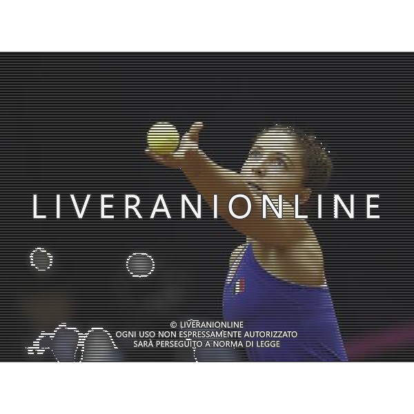 Fed Cup 2017 by BNP Paribas World Group II Italia - Slovacchia Giorno 2 Sara Errani vs Daniela Hantuchova 12/02/2017 nella foto: SARA ERRANI Â©Claudio Zamagni/Agenzia Aldo Liverani SARA ERRANI during single match Sara Errani against Daniela Hantuchova International Tennis FED CUP by BNP Paribas World Group II between ITALY and SLOVAKIA at PalaGalassi ForlÃ¬ on February 12th 2017 Italy. Photo credit by CLAUDIO ZAMAGNI/ALDO LIVERANI PHOTO AGENCY