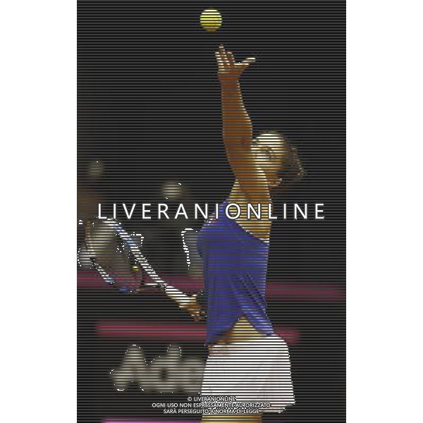 Fed Cup 2017 by BNP Paribas World Group II Italia - Slovacchia Giorno 2 Sara Errani vs Daniela Hantuchova 12/02/2017 nella foto: SARA ERRANI Â©Claudio Zamagni/Agenzia Aldo Liverani SARA ERRANI during single match Sara Errani against Daniela Hantuchova International Tennis FED CUP by BNP Paribas World Group II between ITALY and SLOVAKIA at PalaGalassi ForlÃ¬ on February 12th 2017 Italy. Photo credit by CLAUDIO ZAMAGNI/ALDO LIVERANI PHOTO AGENCY