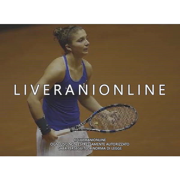 Fed Cup 2017 by BNP Paribas World Group II Italia - Slovacchia Giorno 2 Sara Errani vs Daniela Hantuchova 12/02/2017 nella foto: SARA ERRANI Â©Claudio Zamagni/Agenzia Aldo Liverani SARA ERRANI during single match Sara Errani against Daniela Hantuchova International Tennis FED CUP by BNP Paribas World Group II between ITALY and SLOVAKIA at PalaGalassi ForlÃ¬ on February 12th 2017 Italy. Photo credit by CLAUDIO ZAMAGNI/ALDO LIVERANI PHOTO AGENCY