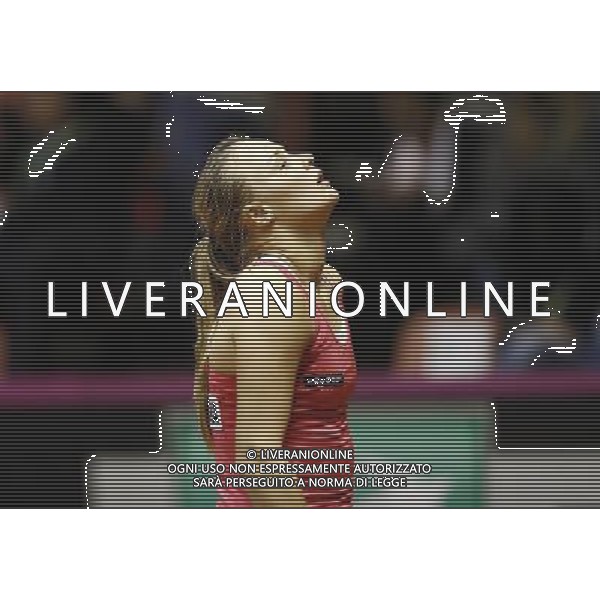 Fed Cup 2017 by BNP Paribas World Group II Italia - Slovacchia Giorno 2 Francesca schiavone vs Rebecca Sramkova 12/02/2017 nella foto: REBECCA SRAMKOVA Â©Claudio Zamagni/Agenzia Aldo Liverani REBECCA SRAMKOVA during single match Francesca Schiavone against Rebecca Sramkova International Tennis FED CUP by BNP Paribas World Group II between ITALY and SLOVAKIA at PalaGalassi ForlÃ¬ on February 12th 2017 Italy. Photo credit by CLAUDIO ZAMAGNI/ALDO LIVERANI PHOTO AGENCY