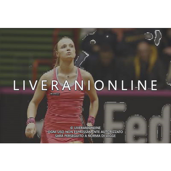 Fed Cup 2017 by BNP Paribas World Group II Italia - Slovacchia Giorno 2 Francesca schiavone vs Rebecca Sramkova 12/02/2017 nella foto: REBECCA SRAMKOVA Â©Claudio Zamagni/Agenzia Aldo Liverani REBECCA SRAMKOVA during single match Francesca Schiavone against Rebecca Sramkova International Tennis FED CUP by BNP Paribas World Group II between ITALY and SLOVAKIA at PalaGalassi ForlÃ¬ on February 12th 2017 Italy. Photo credit by CLAUDIO ZAMAGNI/ALDO LIVERANI PHOTO AGENCY