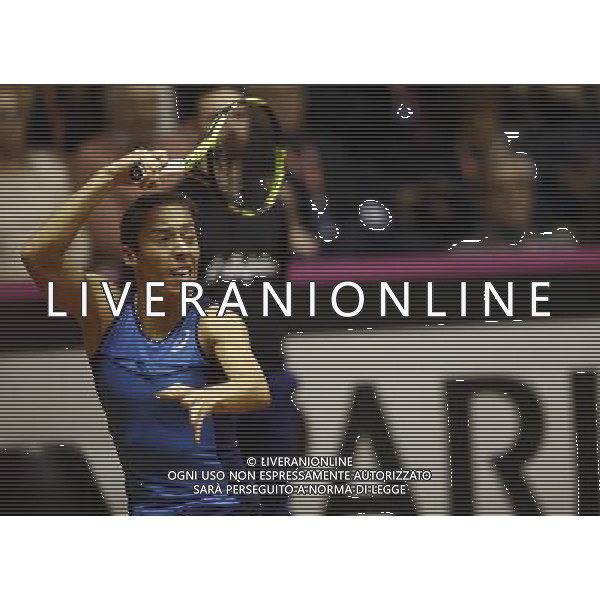 Fed Cup 2017 by BNP Paribas World Group II Italia - Slovacchia Giorno 2 Francesca schiavone vs Rebecca Sramkova 12/02/2017 nella foto: FRANCESCA SCHIAVONE Â©Claudio Zamagni/Agenzia Aldo Liverani FRANCESCA SCHIAVONE during single match Francesca Schiavone against Rebecca Sramkova International Tennis FED CUP by BNP Paribas World Group II between ITALY and SLOVAKIA at PalaGalassi ForlÃ¬ on February 12th 2017 Italy. Photo credit by CLAUDIO ZAMAGNI/ALDO LIVERANI PHOTO AGENCY