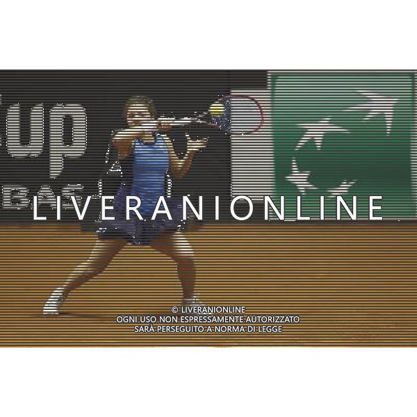 Fed Cup 2017 by BNP Paribas World Group II Italia - Slovacchia Giorno 2 Jasmine Paolini Martina Trevisan vs Daniela Hatuchkova Rebecca Sramkova 12/02/2017 nella foto: JASMINE PAOLINI Â©Claudio Zamagni/Agenzia Aldo Liverani JASMINE PAOLINI during double match Jasmine Paolini Martina Trevisam against Daniela Hantuchkova Rebecca Sramkova International Tennis FED CUP by BNP Paribas World Group II between ITALY and SLOVAKIA at PalaGalassi ForlÃ¬ on February 12th 2017 Italy. Photo credit by CLAUDIO ZAMAGNI/ALDO LIVERANI PHOTO AGENCY