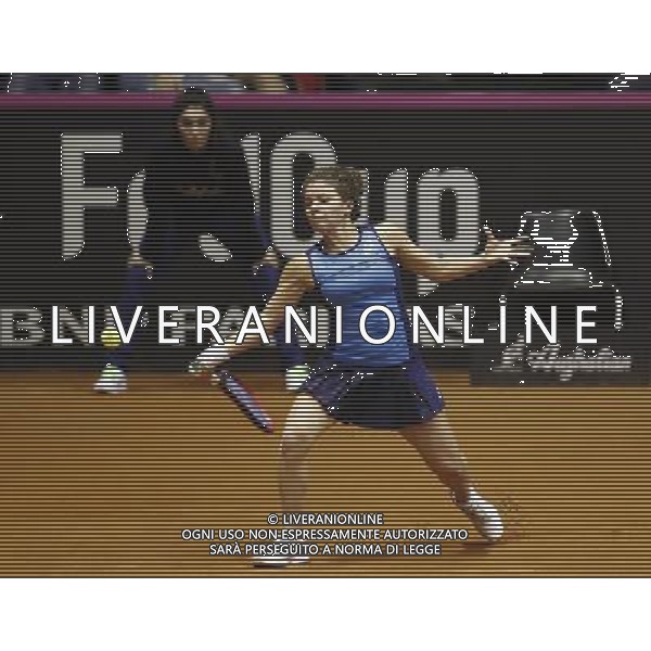 Fed Cup 2017 by BNP Paribas World Group II Italia - Slovacchia Giorno 2 Jasmine Paolini Martina Trevisan vs Daniela Hatuchkova Rebecca Sramkova 12/02/2017 nella foto: JASMINE PAOLINI Â©Claudio Zamagni/Agenzia Aldo Liverani JASMINE PAOLINI during double match Jasmine Paolini Martina Trevisam against Daniela Hantuchkova Rebecca Sramkova International Tennis FED CUP by BNP Paribas World Group II between ITALY and SLOVAKIA at PalaGalassi ForlÃ¬ on February 12th 2017 Italy. Photo credit by CLAUDIO ZAMAGNI/ALDO LIVERANI PHOTO AGENCY