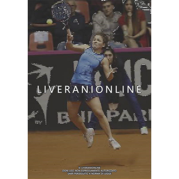 Fed Cup 2017 by BNP Paribas World Group II Italia - Slovacchia Giorno 2 Jasmine Paolini Martina Trevisan vs Daniela Hatuchkova Rebecca Sramkova 12/02/2017 nella foto: JASMINE PAOLINI Â©Claudio Zamagni/Agenzia Aldo Liverani JASMINE PAOLINI during double match Jasmine Paolini Martina Trevisam against Daniela Hantuchkova Rebecca Sramkova International Tennis FED CUP by BNP Paribas World Group II between ITALY and SLOVAKIA at PalaGalassi ForlÃ¬ on February 12th 2017 Italy. Photo credit by CLAUDIO ZAMAGNI/ALDO LIVERANI PHOTO AGENCY