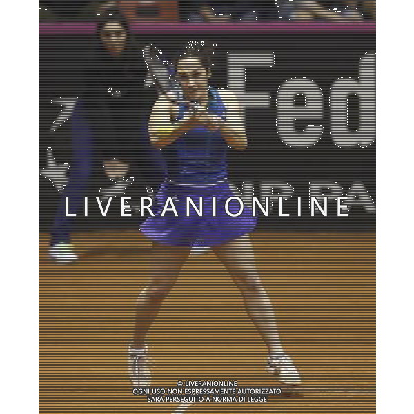 Fed Cup 2017 by BNP Paribas World Group II Italia - Slovacchia Giorno 2 Jasmine Paolini Martina Trevisan vs Daniela Hatuchkova Rebecca Sramkova 12/02/2017 nella foto: MARTINA TREVISAN Â©Claudio Zamagni/Agenzia Aldo Liverani MARTINA TREVISAN during double match Jasmine Paolini Martina Trevisam against Daniela Hantuchkova Rebecca Sramkova International Tennis FED CUP by BNP Paribas World Group II between ITALY and SLOVAKIA at PalaGalassi ForlÃ¬ on February 12th 2017 Italy. Photo credit by CLAUDIO ZAMAGNI/ALDO LIVERANI PHOTO AGENCY