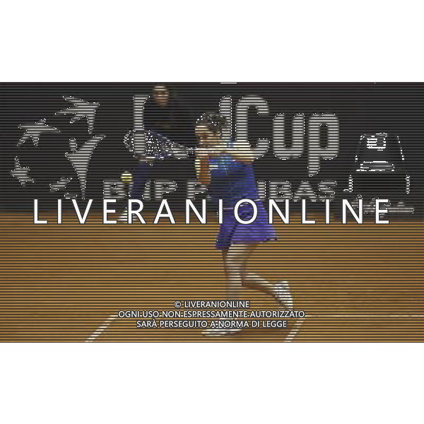 Fed Cup 2017 by BNP Paribas World Group II Italia - Slovacchia Giorno 2 Jasmine Paolini Martina Trevisan vs Daniela Hatuchkova Rebecca Sramkova 12/02/2017 nella foto: MARTINA TREVISAN Â©Claudio Zamagni/Agenzia Aldo Liverani MARTINA TREVISAN during double match Jasmine Paolini Martina Trevisam against Daniela Hantuchkova Rebecca Sramkova International Tennis FED CUP by BNP Paribas World Group II between ITALY and SLOVAKIA at PalaGalassi ForlÃ¬ on February 12th 2017 Italy. Photo credit by CLAUDIO ZAMAGNI/ALDO LIVERANI PHOTO AGENCY