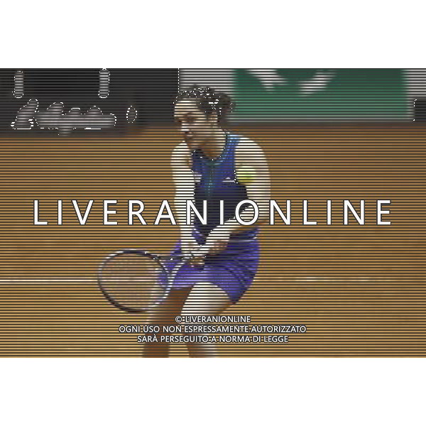 Fed Cup 2017 by BNP Paribas World Group II Italia - Slovacchia Giorno 2 Jasmine Paolini Martina Trevisan vs Daniela Hatuchkova Rebecca Sramkova 12/02/2017 nella foto: MARTINA TREVISAN Â©Claudio Zamagni/Agenzia Aldo Liverani MARTINA TREVISAN during double match Jasmine Paolini Martina Trevisam against Daniela Hantuchkova Rebecca Sramkova International Tennis FED CUP by BNP Paribas World Group II between ITALY and SLOVAKIA at PalaGalassi ForlÃ¬ on February 12th 2017 Italy. Photo credit by CLAUDIO ZAMAGNI/ALDO LIVERANI PHOTO AGENCY