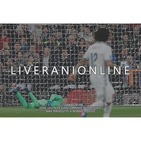 Real Madrid vs Napoli Champions League - Ottavi di finale, Santiago Bernabeu, Madrid 15 febbraio 2017 nella foto il gol di Lorenzo Insigne ©MOSCA / AGENZIA ALDO LIVERANI SAS