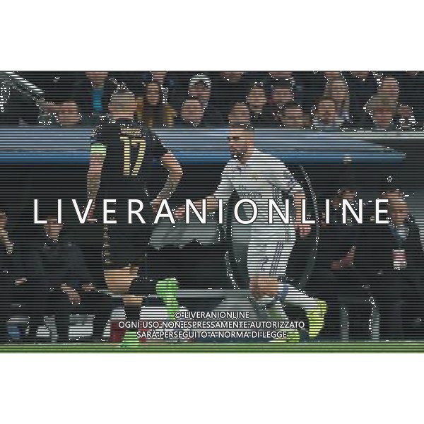Real Madrid vs Napoli Champions League - Ottavi di finale, Santiago Bernabeu, Madrid 15 febbraio 2017 nella foto CARVAJAL, HAMSIK MAREK ©MOSCA / AGENZIA ALDO LIVERANI SAS