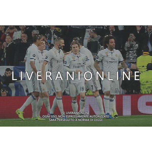 Real Madrid vs Napoli Champions League - Ottavi di finale, Santiago Bernabeu, Madrid 15 febbraio 2017 nella foto esultanza dopo il gol di KROOS ©MOSCA / AGENZIA ALDO LIVERANI SAS