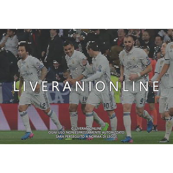 Real Madrid vs Napoli Champions League - Ottavi di finale, Santiago Bernabeu, Madrid 15 febbraio 2017 nella foto esultanza dopo il gol di CASEMIRO ©MOSCA / AGENZIA ALDO LIVERANI SAS