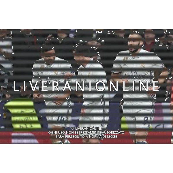 Real Madrid vs Napoli Champions League - Ottavi di finale, Santiago Bernabeu, Madrid 15 febbraio 2017 nella foto esultanza dopo il gol di CASEMIRO ©MOSCA / AGENZIA ALDO LIVERANI SAS