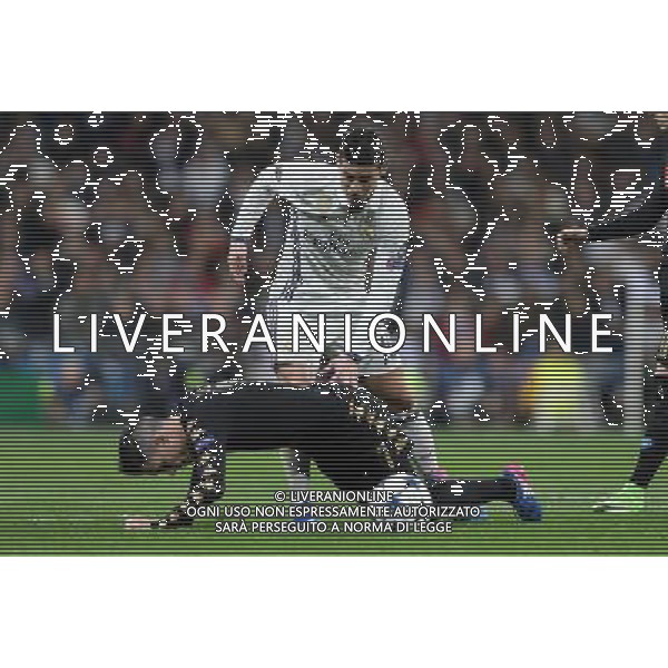 Real Madrid vs Napoli Champions League - Ottavi di finale, Santiago Bernabeu, Madrid 15 febbraio 2017 nella foto CALLEJON, RODRIGUEZ ©MOSCA / AGENZIA ALDO LIVERANI SAS