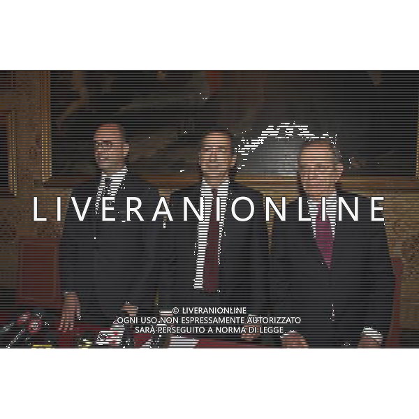 Milano ( MI ) 16/02/2017 Palazzo Marino incontro Italy is now and next! Nella foto: Angelino Alfano Ministro degli Affari Esteri e della Cooperazione Internazionale, Giuseppe Sala sindaco di Milano e Pier Carlo Padoan Ministro dell\'Economia e delle Finanze PH Lauro Montagnini /AGENZIA ALDO LIVERANI SAS / AGENZIA ALDO LIVERANI SAS