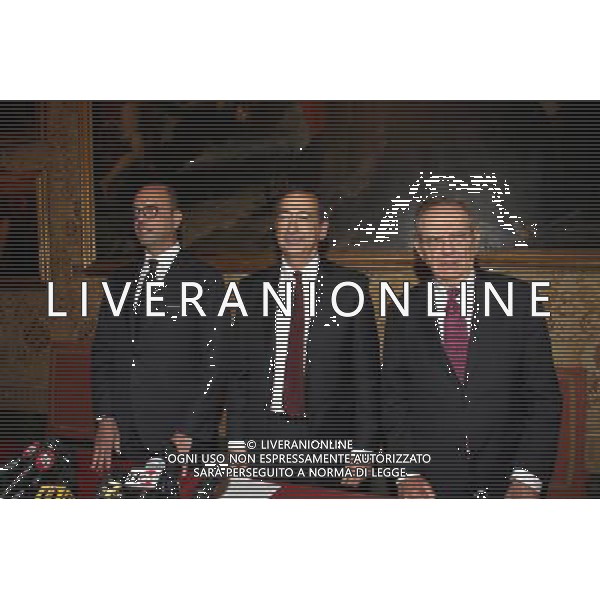 Milano ( MI ) 16/02/2017 Palazzo Marino incontro Italy is now and next! Nella foto: Angelino Alfano Ministro degli Affari Esteri e della Cooperazione Internazionale, Giuseppe Sala sindaco di Milano e Pier Carlo Padoan Ministro dell\'Economia e delle Finanze PH Lauro Montagnini /AGENZIA ALDO LIVERANI SAS / AGENZIA ALDO LIVERANI SAS