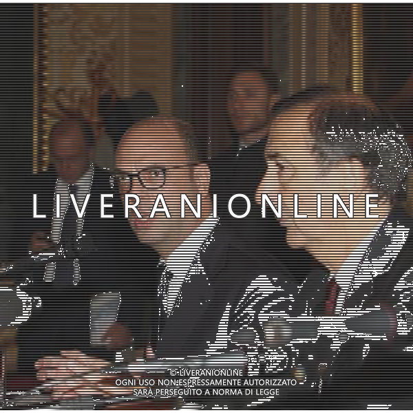 Milano ( MI ) 16/02/2017 Palazzo Marino incontro Italy is now and next! Nella foto: Angelino Alfano Ministro degli Affari Esteri e della Cooperazione Internazionale e Giuseppe Sala sindaco di Milano PH Lauro Montagnini /AGENZIA ALDO LIVERANI SAS / AGENZIA ALDO LIVERANI SAS
