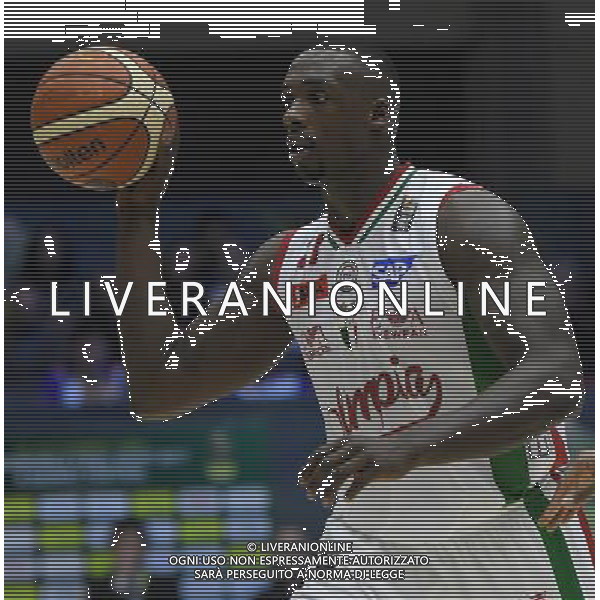 Postemobile Final Eight 2017 Quarti di Finale Gara 2 Rimini - 16.02.2017 EA7 Emporio Armani Milanoâ€“Cantine Due Palme Brindisi Nella Foto:Sanders Rakim /Ph.Vitez-Ag. Aldo Liverani
