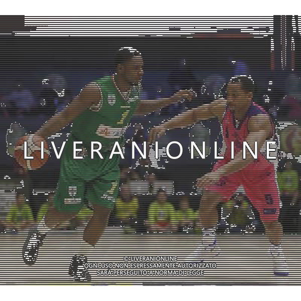 Poste Mobile Final Eight 17/02/2017 Sidigas Avellino - Banco di Sardegna Sassari nella foto: Regland Joe Â©Claudio Zamagni/Agenzia Aldo Liverani during Quarter Finals of Poste Mobile Final Eight Italian Basketball Cup 2017 - Sidigas Avellino against Banco di Sardegna Sassari at Rimini Fiera, on February 17, 2017 photo credit by Claudio Zamagni/Aldo Liverani Photo Agency / AGENZIA ALDO LIVERANI SAS