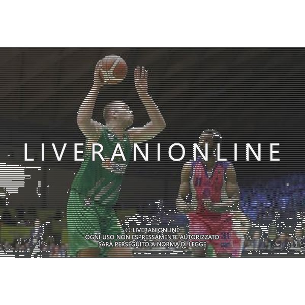 Poste Mobile Final Eight 17/02/2017 Sidigas Avellino - Banco di Sardegna Sassari nella foto: Fesenko Kyrylo Â©Claudio Zamagni/Agenzia Aldo Liverani during Quarter Finals of Poste Mobile Final Eight Italian Basketball Cup 2017 - Sidigas Avellino against Banco di Sardegna Sassari at Rimini Fiera, on February 17, 2017 photo credit by Claudio Zamagni/Aldo Liverani Photo Agency / AGENZIA ALDO LIVERANI SAS
