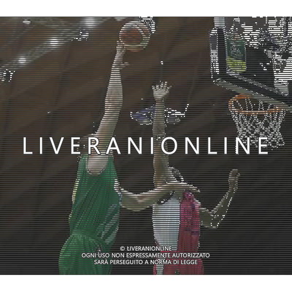 Poste Mobile Final Eight 17/02/2017 Sidigas Avellino - Banco di Sardegna Sassari nella foto: Fesenko Kyrylo Â©Claudio Zamagni/Agenzia Aldo Liverani during Quarter Finals of Poste Mobile Final Eight Italian Basketball Cup 2017 - Sidigas Avellino against Banco di Sardegna Sassari at Rimini Fiera, on February 17, 2017 photo credit by Claudio Zamagni/Aldo Liverani Photo Agency / AGENZIA ALDO LIVERANI SAS