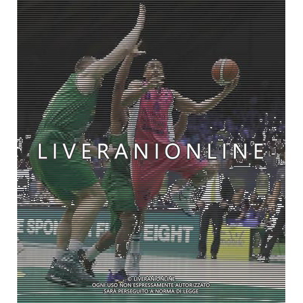 Poste Mobile Final Eight 17/02/2017 Sidigas Avellino - Banco di Sardegna Sassari nella foto: Bell David Â©Claudio Zamagni/Agenzia Aldo Liverani Bell David during Quarter Finals of Poste Mobile Final Eight Italian Basketball Cup 2017 - Sidigas Avellino against Banco di Sardegna Sassari at Rimini Fiera, on February 17, 2017 photo credit by Claudio Zamagni/Aldo Liverani Photo Agency / AGENZIA ALDO LIVERANI SAS
