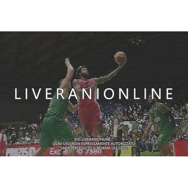 Poste Mobile Final Eight 17/02/2017 Sidigas Avellino - Banco di Sardegna Sassari nella foto: Lacey Trevor Â©Claudio Zamagni/Agenzia Aldo Liverani Lacey Trevor during Quarter Finals of Poste Mobile Final Eight Italian Basketball Cup 2017 - Sidigas Avellino against Banco di Sardegna Sassari at Rimini Fiera, on February 17, 2017 photo credit by Claudio Zamagni/Aldo Liverani Photo Agency / AGENZIA ALDO LIVERANI SAS