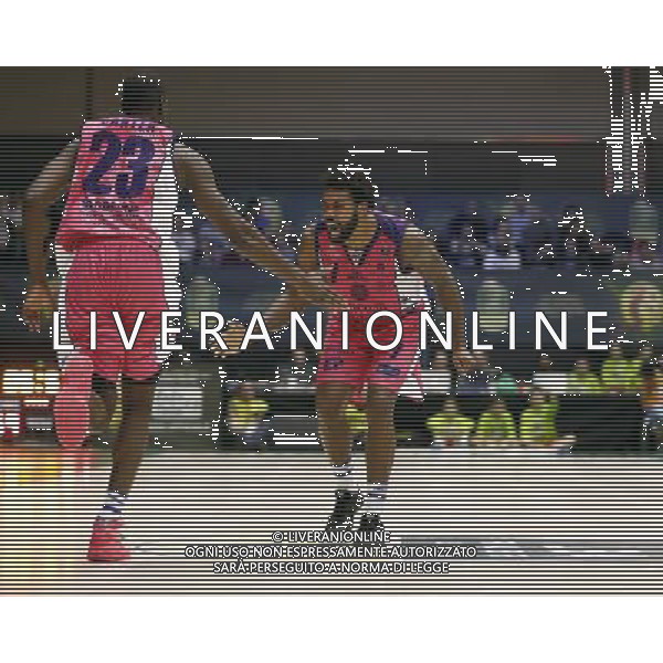 Poste Mobile Final Eight 17/02/2017 Sidigas Avellino - Banco di Sardegna Sassari nella foto: Lacey Trevor Carter Josh Â©Claudio Zamagni/Agenzia Aldo Liverani Lacey TrevorCarter Josh during Quarter Finals of Poste Mobile Final Eight Italian Basketball Cup 2017 - Sidigas Avellino against Banco di Sardegna Sassari at Rimini Fiera, on February 17, 2017 photo credit by Claudio Zamagni/Aldo Liverani Photo Agency / AGENZIA ALDO LIVERANI SAS