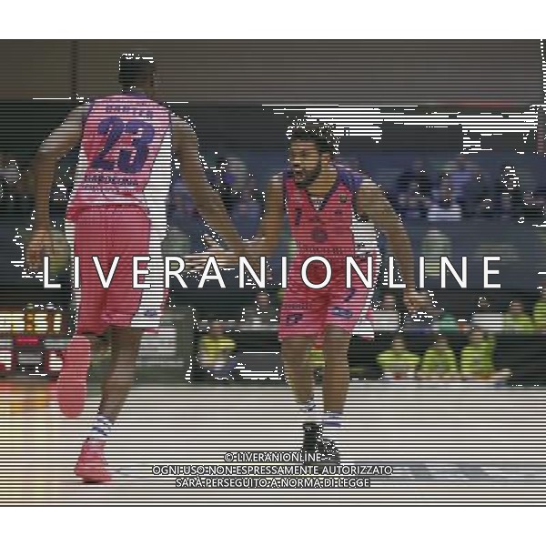 Poste Mobile Final Eight 17/02/2017 Sidigas Avellino - Banco di Sardegna Sassari nella foto: Lacey Trevor Carter Josh Â©Claudio Zamagni/Agenzia Aldo Liverani Lacey Trevor Carter Josh during Quarter Finals of Poste Mobile Final Eight Italian Basketball Cup 2017 - Sidigas Avellino against Banco di Sardegna Sassari at Rimini Fiera, on February 17, 2017 photo credit by Claudio Zamagni/Aldo Liverani Photo Agency / AGENZIA ALDO LIVERANI SAS