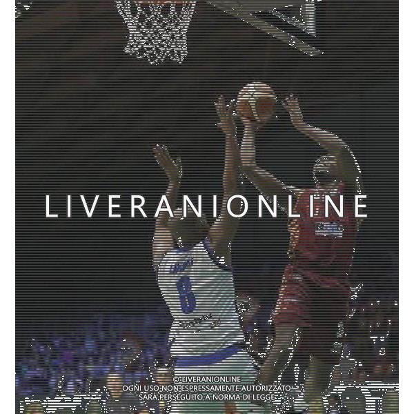 Poste Mobile Final Eight 17/02/2017 Umana Reyer Venezia - Germani Basket Brescia nella foto: Ejim Melvin Â©Claudio Zamagni/Agenzia Aldo Liverani Ejim Melvin during Quarter Finals of Poste Mobile Final Eight Italian Basketball Cup 2017 - Umana Reyer - Venezia against Germani Basket Brescia at Rimini Fiera, on February 17, 2017 photo credit by Claudio Zamagni/Aldo Liverani Photo Agency / AGENZIA ALDO LIVERANI SAS