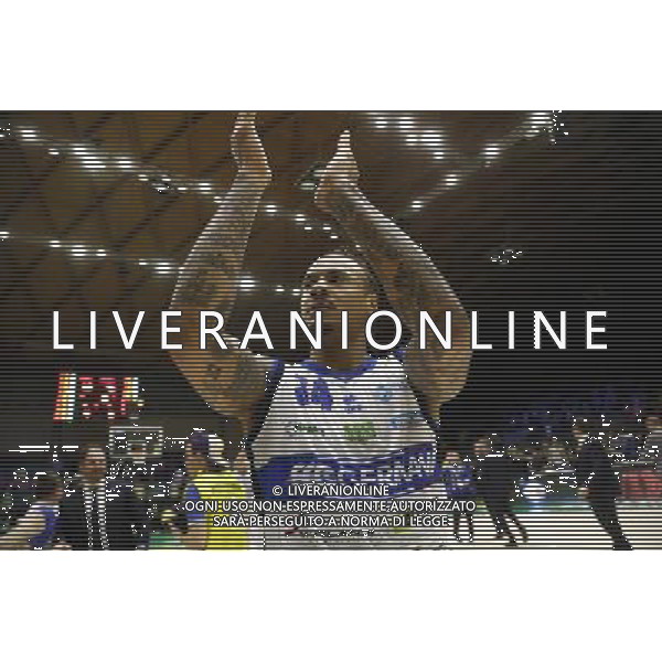 Poste Mobile Final Eight 17/02/2017 Umana Reyer Venezia - Germani Basket Brescia nella foto: Moss David Â©Claudio Zamagni/Agenzia Aldo Liverani Moss David during Quarter Finals of Poste Mobile Final Eight Italian Basketball Cup 2017 - Umana Reyer - Venezia against Germani Basket Brescia at Rimini Fiera, on February 17, 2017 photo credit by Claudio Zamagni/Aldo Liverani Photo Agency / AGENZIA ALDO LIVERANI SAS