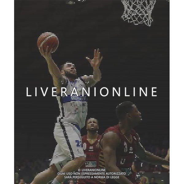 Poste Mobile Final Eight 17/02/2017 Umana Reyer Venezia - Germani Basket Brescia nella foto: Burns Christian Â©Claudio Zamagni/Agenzia Aldo Liverani Burns Christian during Quarter Finals of Poste Mobile Final Eight Italian Basketball Cup 2017 - Umana Reyer - Venezia against Germani Basket Brescia at Rimini Fiera, on February 17, 2017 photo credit by Claudio Zamagni/Aldo Liverani Photo Agency / AGENZIA ALDO LIVERANI SAS