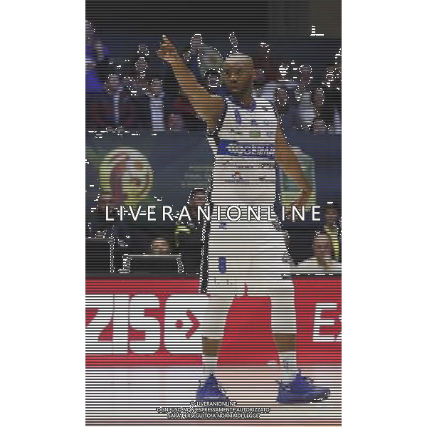 Poste Mobile Final Eight 17/02/2017 Umana Reyer Venezia - Germani Basket Brescia nella foto: Landry Marcus Â©Claudio Zamagni/Agenzia Aldo Liverani Landry Marcus during Quarter Finals of Poste Mobile Final Eight Italian Basketball Cup 2017 - Umana Reyer - Venezia against Germani Basket Brescia at Rimini Fiera, on February 17, 2017 photo credit by Claudio Zamagni/Aldo Liverani Photo Agency / AGENZIA ALDO LIVERANI SAS