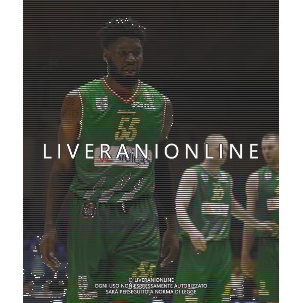 Poste Mobile Final Eight 17/02/2017 Sidigas Avellino - Banco di Sardegna Sassari nella foto: Thomas Adonis Â©Claudio Zamagni/Agenzia Aldo Liverani Thomas Adonis during Quarter Finals of Poste Mobile Final Eight Italian Basketball Cup 2017 - Sidigas Avellino against Banco di Sardegna Sassari at Rimini Fiera, on February 17, 2017 photo credit by Claudio Zamagni/Aldo Liverani Photo Agency / AGENZIA ALDO LIVERANI SAS