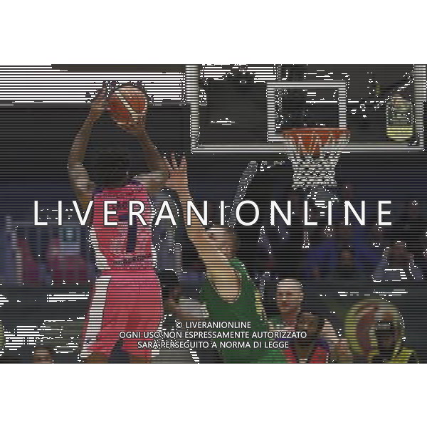 Poste Mobile Final Eight 17/02/2017 Sidigas Avellino - Banco di Sardegna Sassari nella foto: Lacey Trevor Â©Claudio Zamagni/Agenzia Aldo Liverani Lacey Trevor during Quarter Finals of Poste Mobile Final Eight Italian Basketball Cup 2017 - Sidigas Avellino against Banco di Sardegna Sassari at Rimini Fiera, on February 17, 2017 photo credit by Claudio Zamagni/Aldo Liverani Photo Agency / AGENZIA ALDO LIVERANI SAS