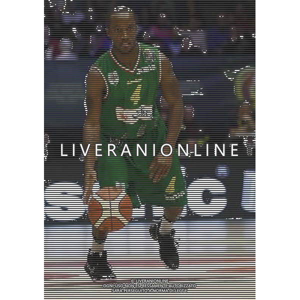 Poste Mobile Final Eight 17/02/2017 Sidigas Avellino - Banco di Sardegna Sassari nella foto: Green Marques Â©Claudio Zamagni/Agenzia Aldo Liverani Green Marques during Quarter Finals of Poste Mobile Final Eight Italian Basketball Cup 2017 - Sidigas Avellino against Banco di Sardegna Sassari at Rimini Fiera, on February 17, 2017 photo credit by Claudio Zamagni/Aldo Liverani Photo Agency / AGENZIA ALDO LIVERANI SAS
