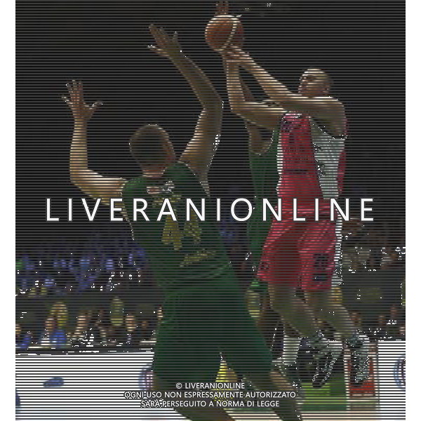 Poste Mobile Final Eight 17/02/2017 Sidigas Avellino - Banco di Sardegna Sassari nella foto: Savanovic Dusko Fesenko Kyrylo Â©Claudio Zamagni/Agenzia Aldo Liverani Savanovic Dusko Fesenko Kyrylo during Quarter Finals of Poste Mobile Final Eight Italian Basketball Cup 2017 - Sidigas Avellino against Banco di Sardegna Sassari at Rimini Fiera, on February 17, 2017 photo credit by Claudio Zamagni/Aldo Liverani Photo Agency / AGENZIA ALDO LIVERANI SAS