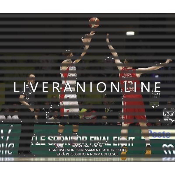 Poste Mobile Final Eight 18/02/2017 Grissin Bon Reggio Emilia - EA7 Emporio Armani Milano nella foto: Polonara Achille Macvan Milan ©Claudio Zamagni/Agenzia Aldo Liverani Polonara Achille Macvan Milan during Poste Mobile Final Eight Italian Basketball Cup 2017 - Grissin Bon Reggio Emilia against EA7 Emporio Armani Milano at Rimini Fiera, on February 18, 2017 photo credit by Claudio Zamagni/Aldo Liverani Photo Agency