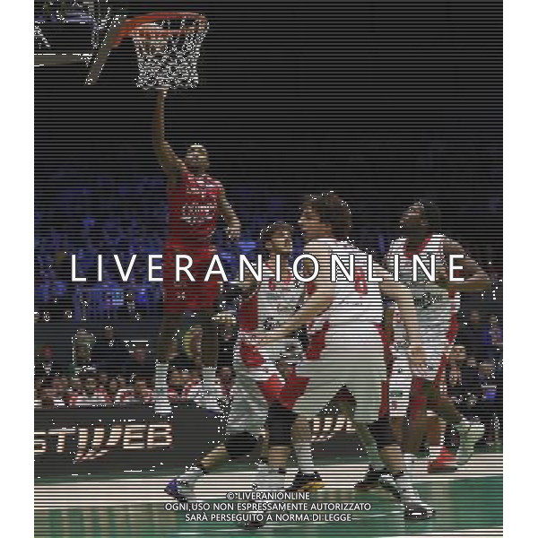Poste Mobile Final Eight 18/02/2017 Grissin Bon Reggio Emilia - EA7 Emporio Armani Milano nella foto: Hickman Richard ©Claudio Zamagni/Agenzia Aldo Liverani Hickman Richard during Poste Mobile Final Eight Italian Basketball Cup 2017 - Grissin Bon Reggio Emilia against EA7 Emporio Armani Milano at Rimini Fiera, on February 18, 2017 photo credit by Claudio Zamagni/Aldo Liverani Photo Agency