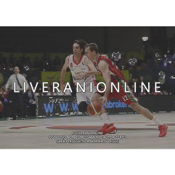 Poste Mobile Final Eight 18/02/2017 Grissin Bon Reggio Emilia - EA7 Emporio Armani Milano nella foto: Dragic Zoran Cervi Riccardo ©Claudio Zamagni/Agenzia Aldo Liverani Dragic Zoran Cervi Riccardo during Poste Mobile Final Eight Italian Basketball Cup 2017 - Grissin Bon Reggio Emilia against EA7 Emporio Armani Milano at Rimini Fiera, on February 18, 2017 photo credit by Claudio Zamagni/Aldo Liverani Photo Agency