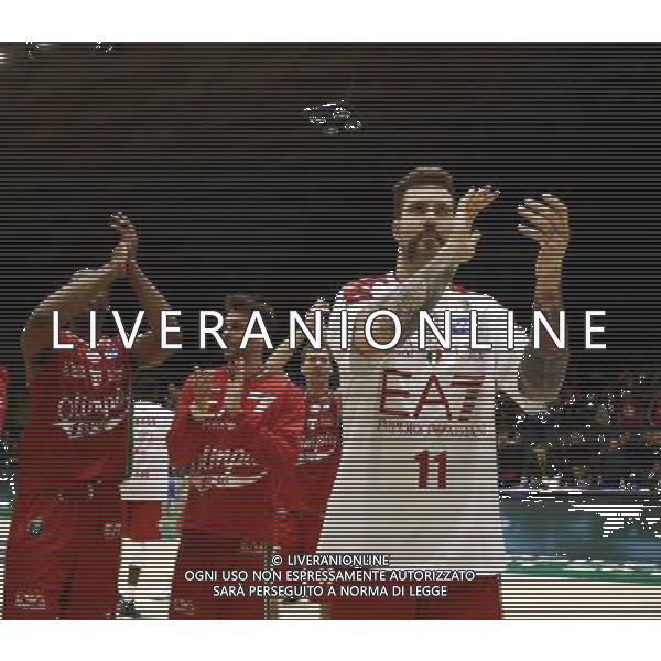Poste Mobile Final Eight 18/02/2017 Grissin Bon Reggio Emilia - EA7 Emporio Armani Milano nella foto: Raduljica Miroslav ©Claudio Zamagni/Agenzia Aldo Liverani Raduljica Miroslav during Poste Mobile Final Eight Italian Basketball Cup 2017 - Grissin Bon Reggio Emilia against EA7 Emporio Armani Milano at Rimini Fiera, on February 18, 2017 photo credit by Claudio Zamagni/Aldo Liverani Photo Agency