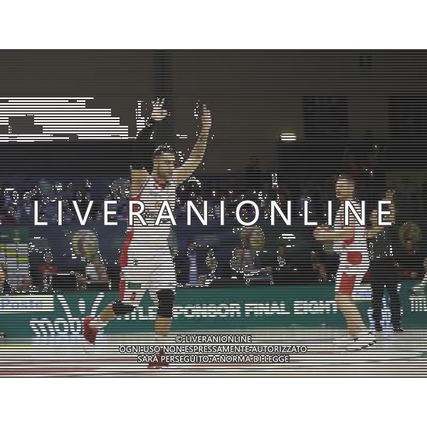 Poste Mobile Final Eight 18/02/2017 Grissin Bon Reggio Emilia - EA7 Emporio Armani Milano nella foto: Aradori Pietro ©Claudio Zamagni/Agenzia Aldo Liverani Aradori Pietro during Poste Mobile Final Eight Italian Basketball Cup 2017 - Grissin Bon Reggio Emilia against EA7 Emporio Armani Milano at Rimini Fiera, on February 18, 2017 photo credit by Claudio Zamagni/Aldo Liverani Photo Agency