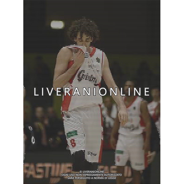 Poste Mobile Final Eight 18/02/2017 Grissin Bon Reggio Emilia - EA7 Emporio Armani Milano nella foto: Della Valle Amedeo ©Claudio Zamagni/Agenzia Aldo Liverani Della Valle Amedeo during Poste Mobile Final Eight Italian Basketball Cup 2017 - Grissin Bon Reggio Emilia against EA7 Emporio Armani Milano at Rimini Fiera, on February 18, 2017 photo credit by Claudio Zamagni/Aldo Liverani Photo Agency