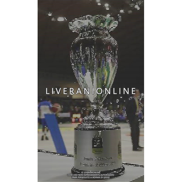 Poste Mobile Final Eight 18/02/2017 Banco di Sardegna Sassari - Germani Basket Brescia nella foto: La coppa - Trofeo Coppa Italia ©Claudio Zamagni/Agenzia Aldo Liverani the cup during Poste Mobile Final Eight Italian Basketball Cup 2017 - Banco di Sardegna Sassari against Germani Basket Brescia at Rimini Fiera, on February 18, 2017 photo credit by Claudio Zamagni/Aldo Liverani Photo Agency / AGENZIA ALDO LIVERANI SAS